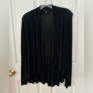 Forever 21 Black Open-Front Draped Cardigan